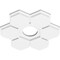 Ekena Millwork Daisy Architectural Grade PVC Contemporary Ceiling Medallion, 12"OD x 3"ID x 4"C x 1"P CMP12DY-03000 - alternate 2